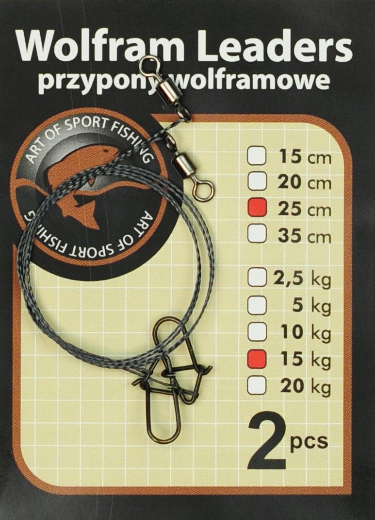 25cm 15kg Przypony Wolframowe Z Wolframu Ak-prw 2 sztuki