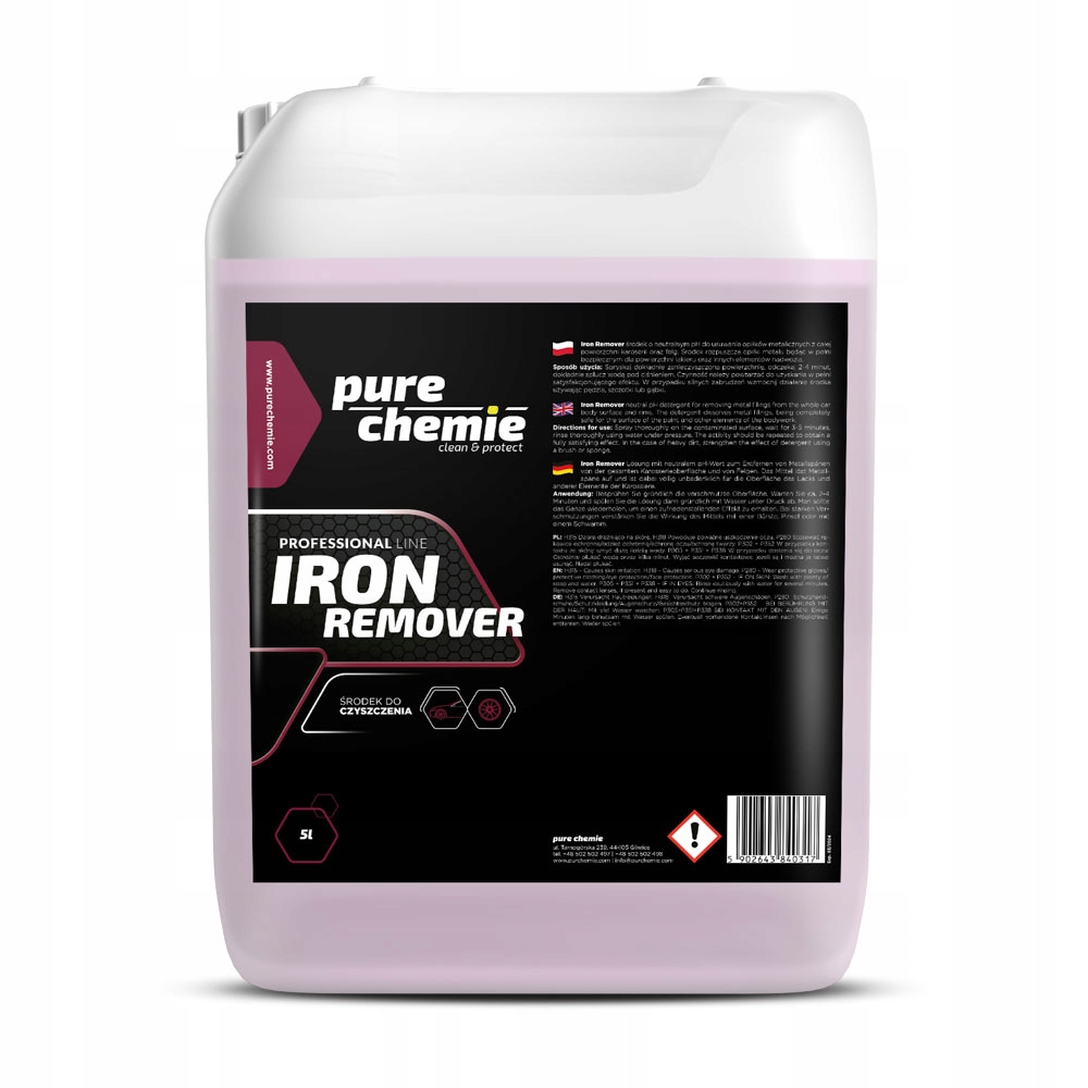Pure Chemie Iron Remover 5L - delikatny środek do usuwania opiłków metalicz