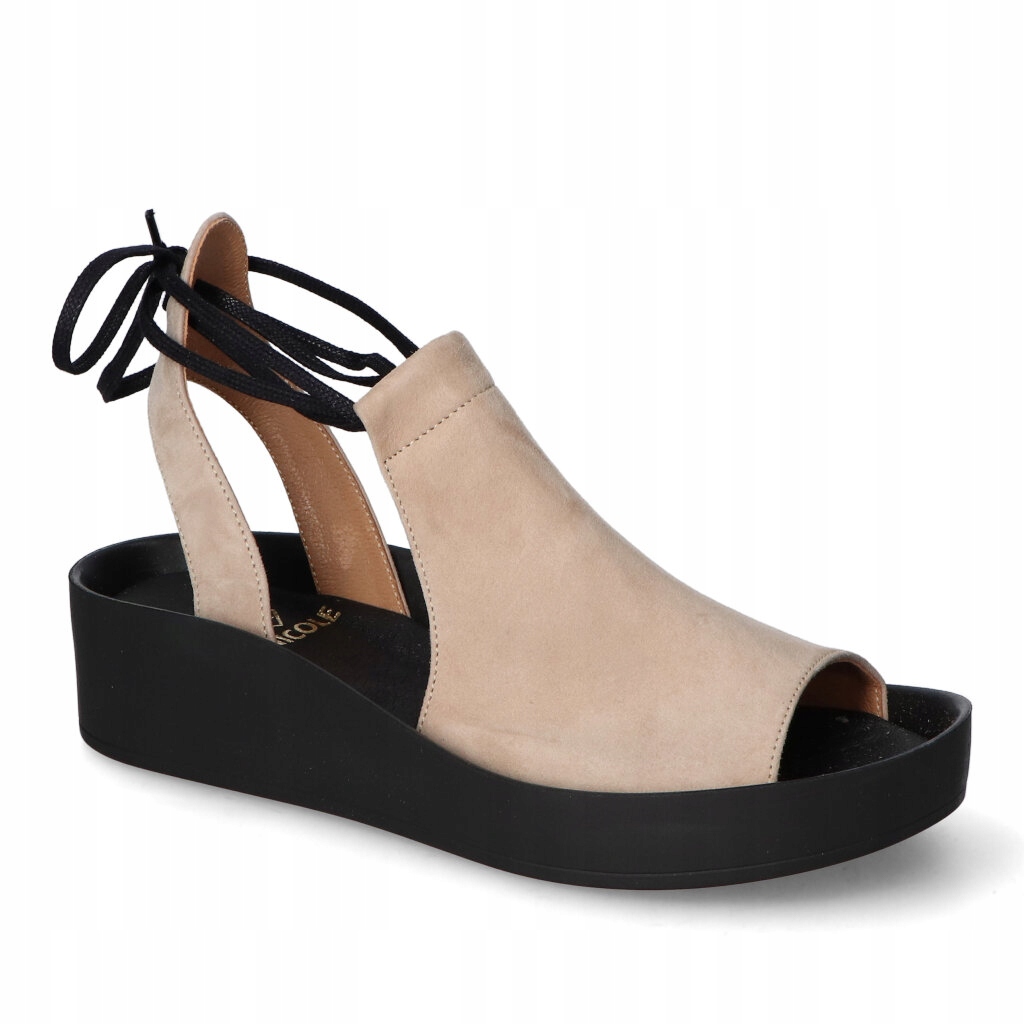 Sandály Nicole 2743/042 Béžový semiš 38