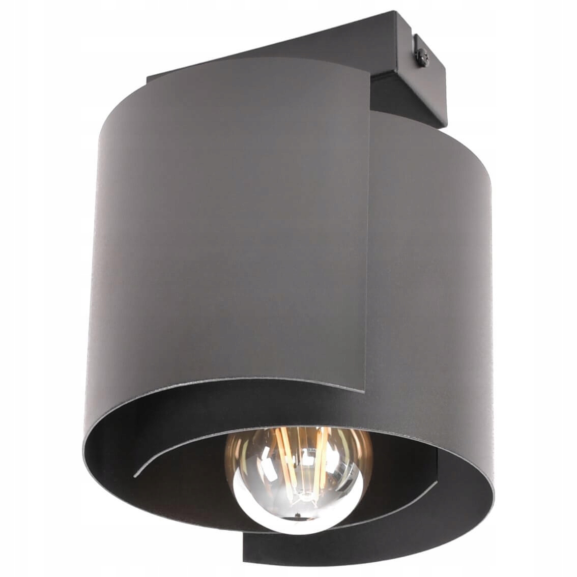 Hugo Lampa Sufitowa Żyrandol Oprawa Loft Nowoczesny Czarny E27 Led