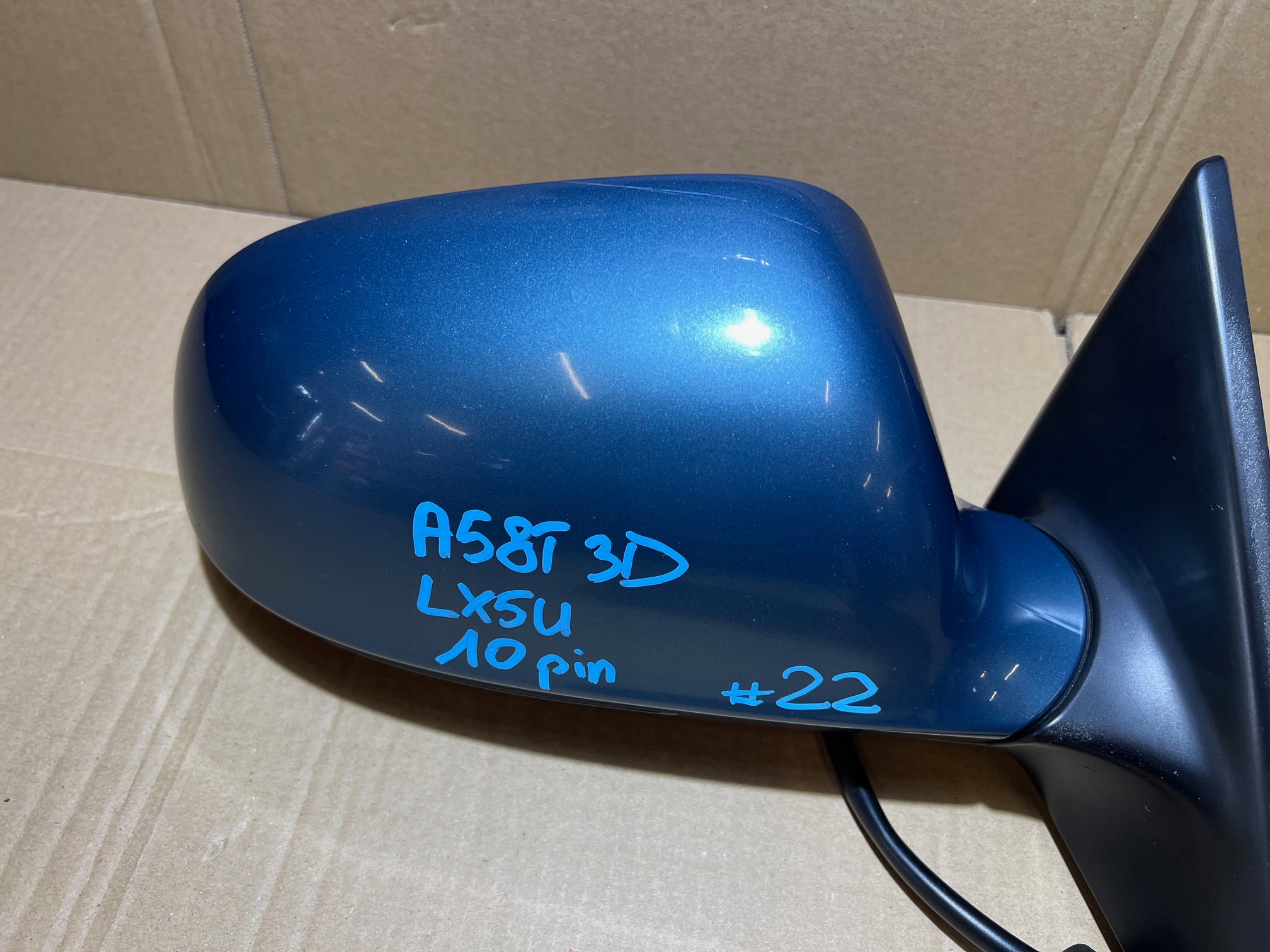 AUDI A5 8T 3D LX5U COUPE mirror right 10 PIN