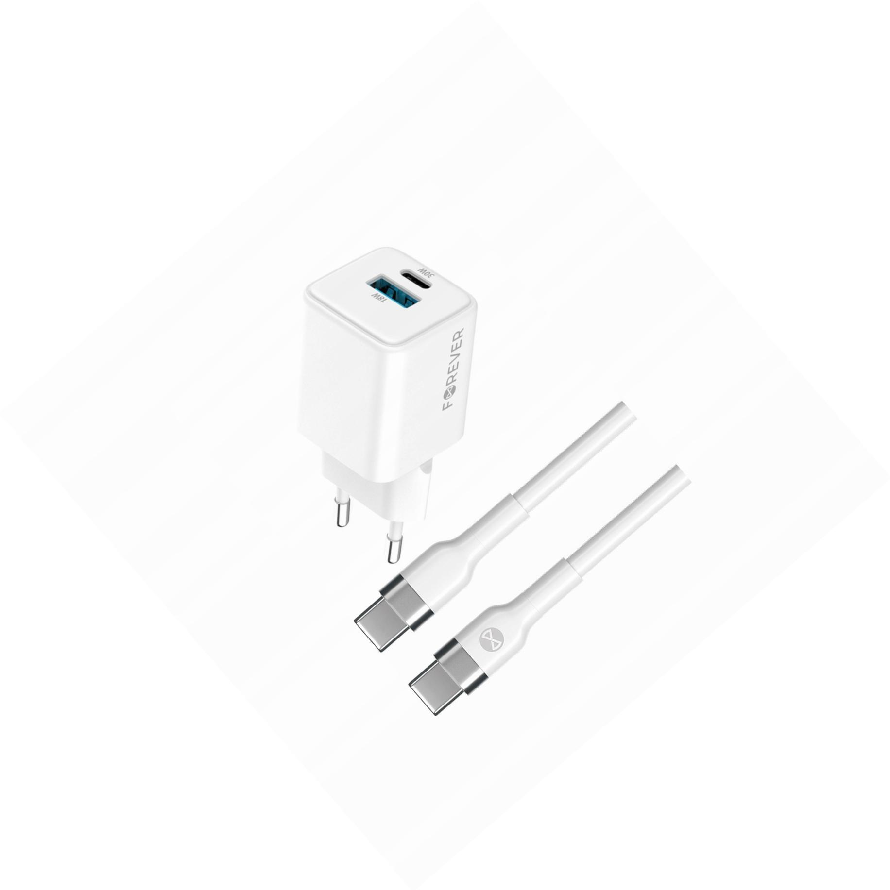 Szybka ładowarka GaN 30W Usb i Usb-c z kablem do Samsung Galaxy S8