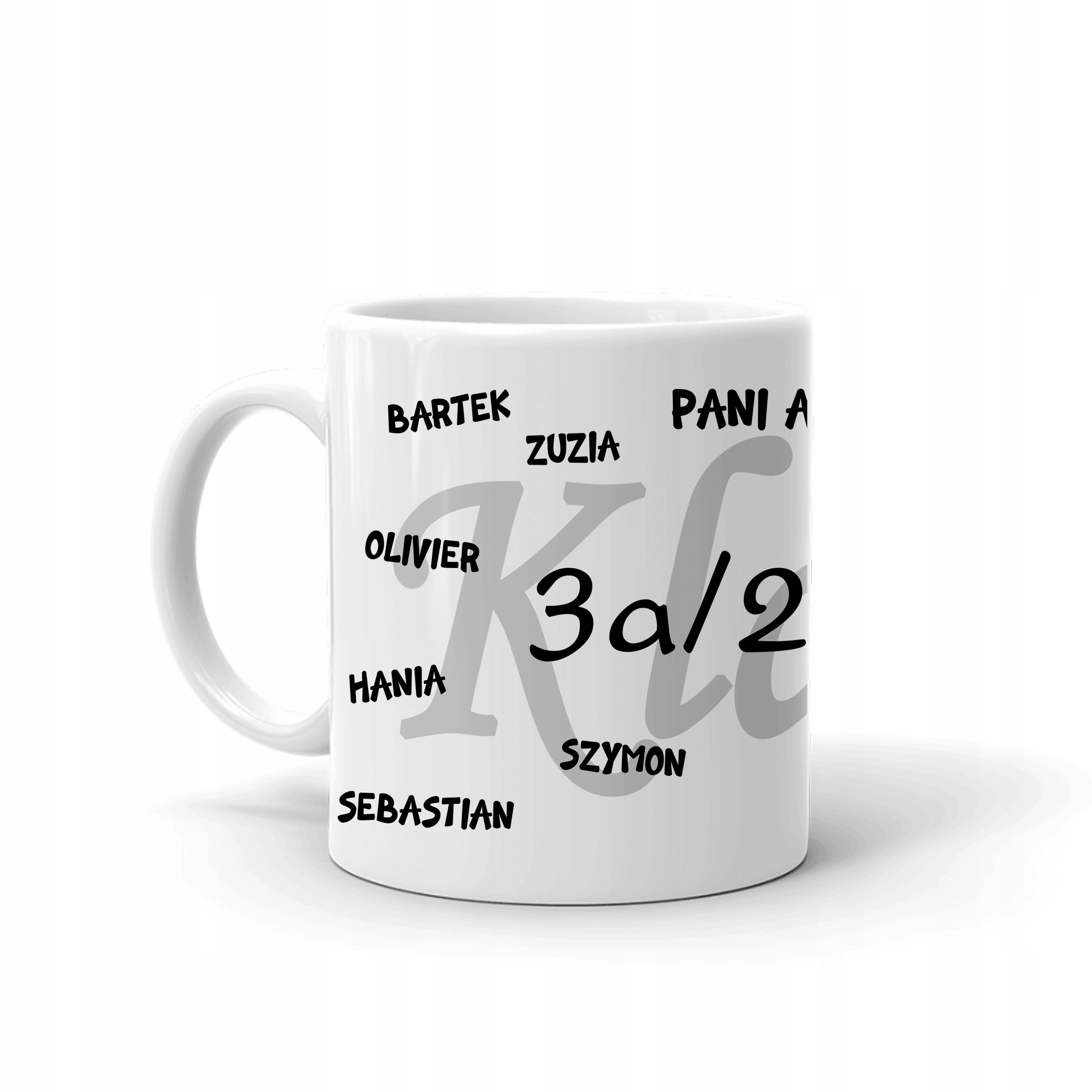 KUBEK NA ZAKOŃCZENIE ROKU SZKOLNEGO + IMIONA DZIECI + KLASA