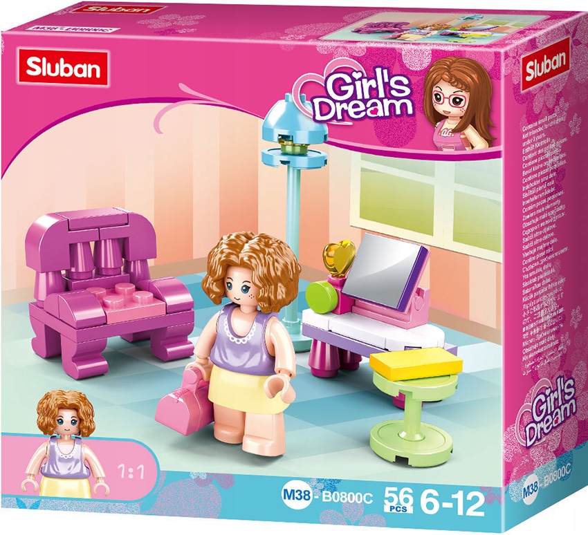 

Klocki Sluban Salon Pokój Gabinet Mebelki 56el.