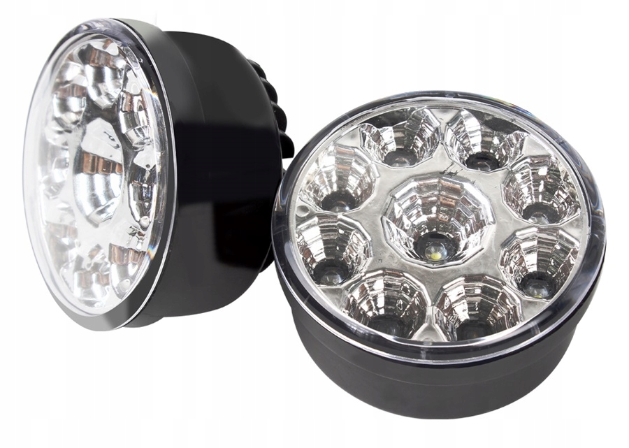 

Okrągłe światła Dzienne Drl 2x9 Led 500LM 70mm