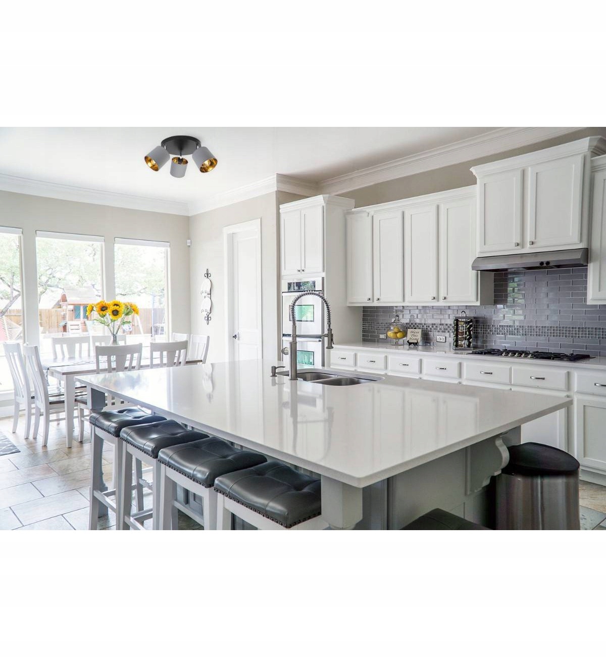 Plafon LAMPA SUFITOWA ABAŻUR szaro-złoty ŻYRANDOL Rodzaj plafon