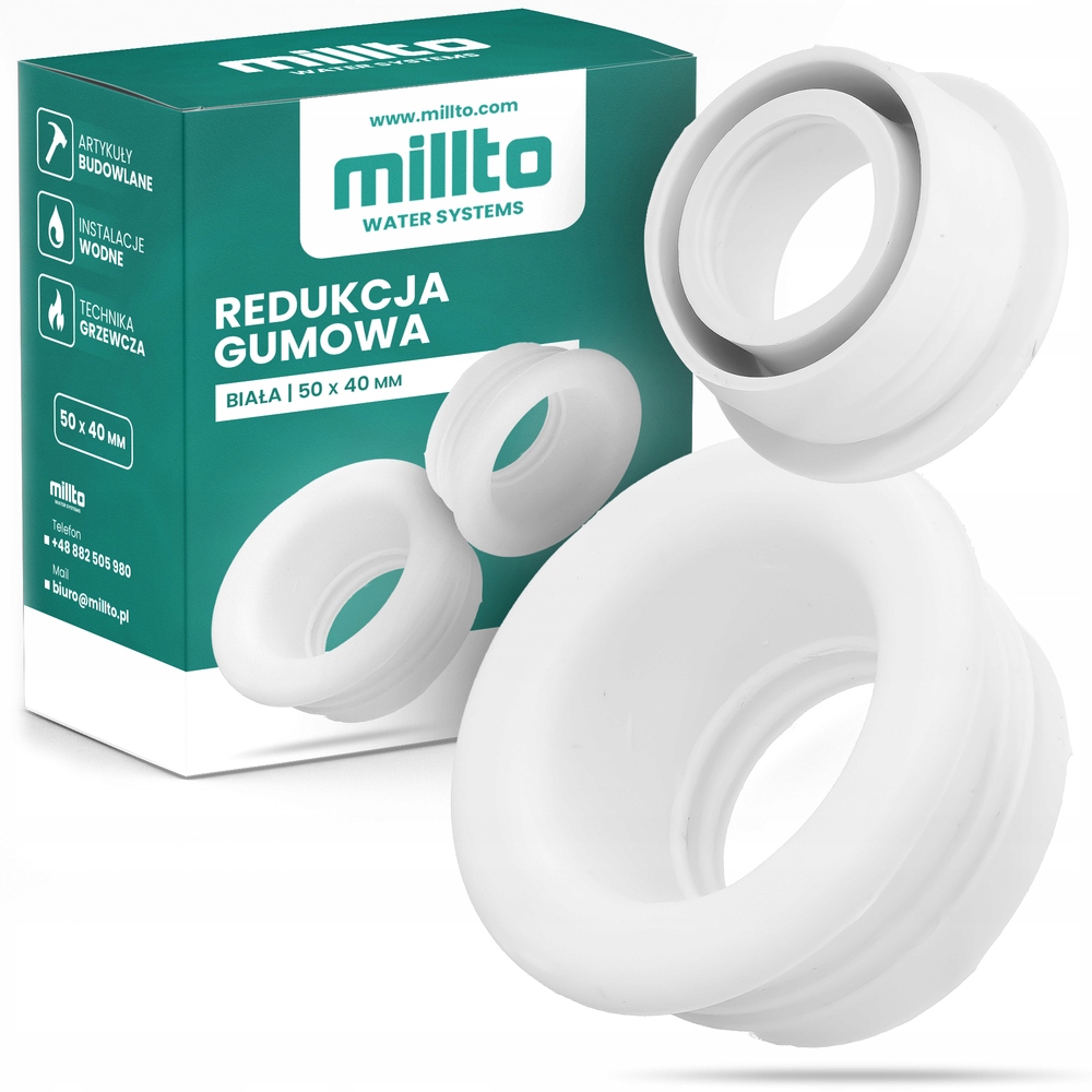 

Redukcja gumowa pralki rur instalacji 50x40 mm