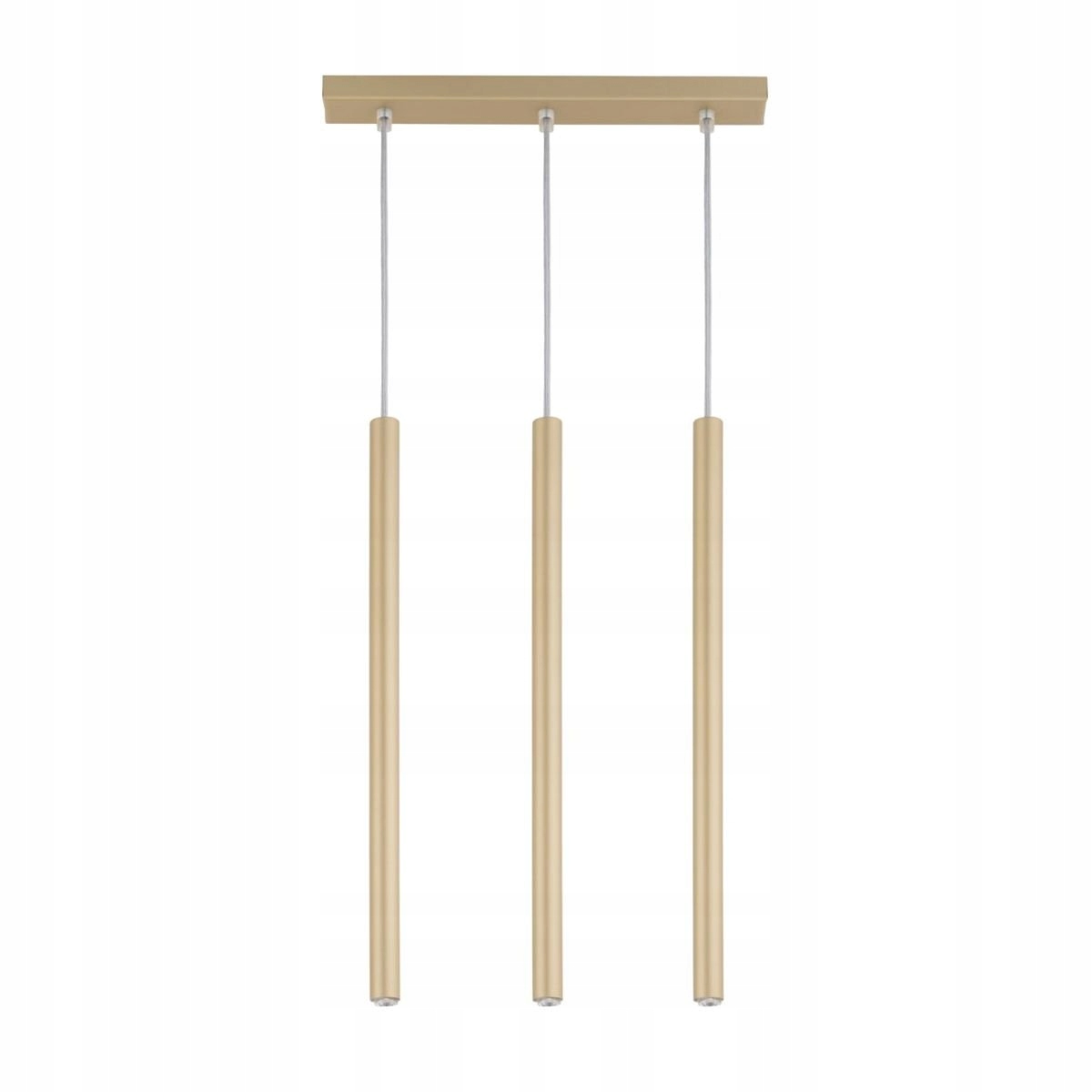Zlatá matná trojitá závěsná trubková lampa na liště Sopel 3 Sigma Lighting