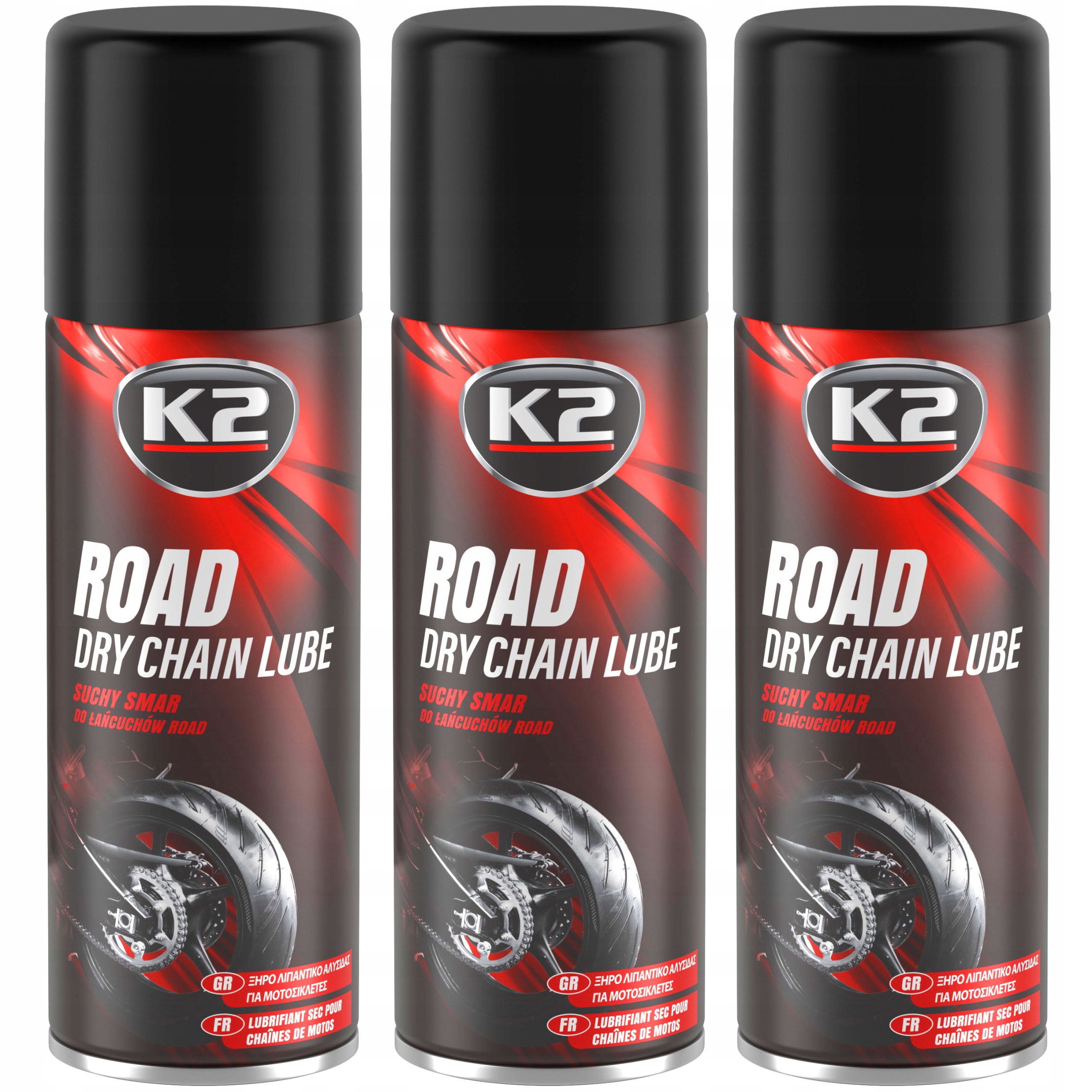 Suchy Smar Do Łańcuchów 400ML K2 do serwisu napędów X-ring Z-ring O-ring
