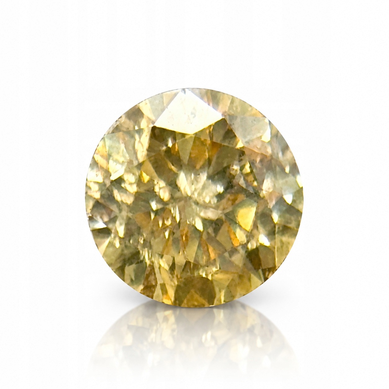 Přírodní diamant 0.03 ct Žlutý Briliant certifikát Wbd