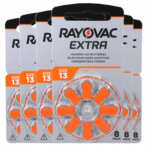 

48x Rayovac 13 baterie do aparatów słuchowych Nowe