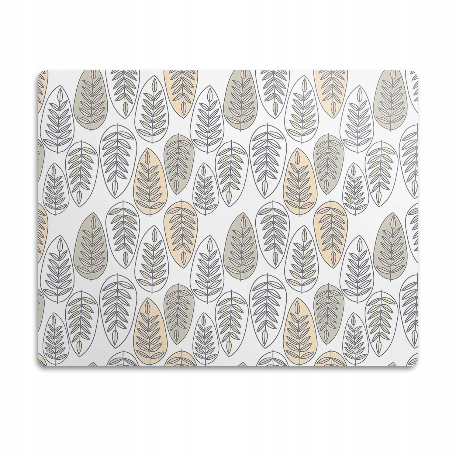 Levně Voděodolná podložka pod misku Grafika listy 90x60 cm