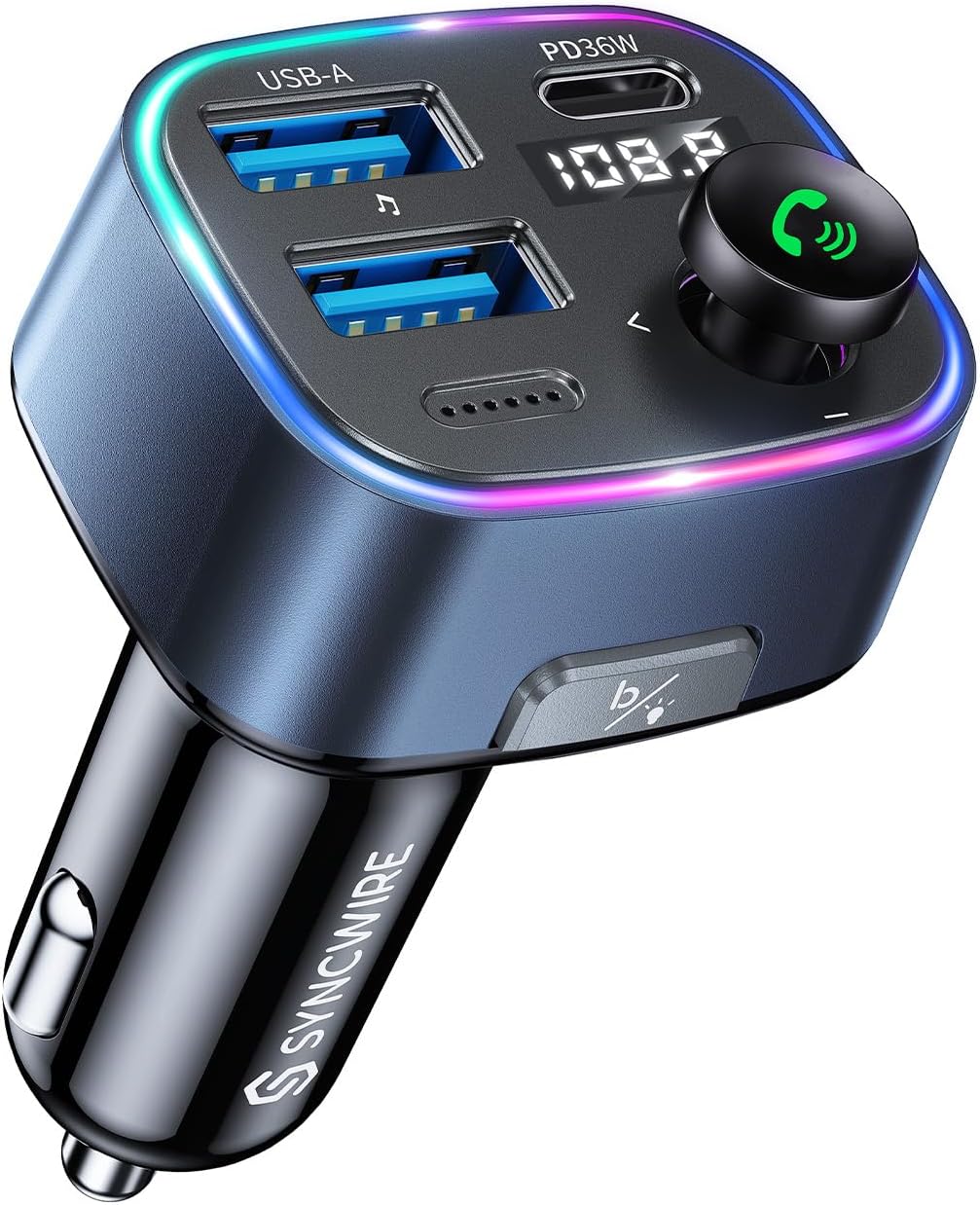 Bluetooth vysílač do auta 5.3 Fm, 48 W (pd 36 W a 12 W) Usb nabíječka