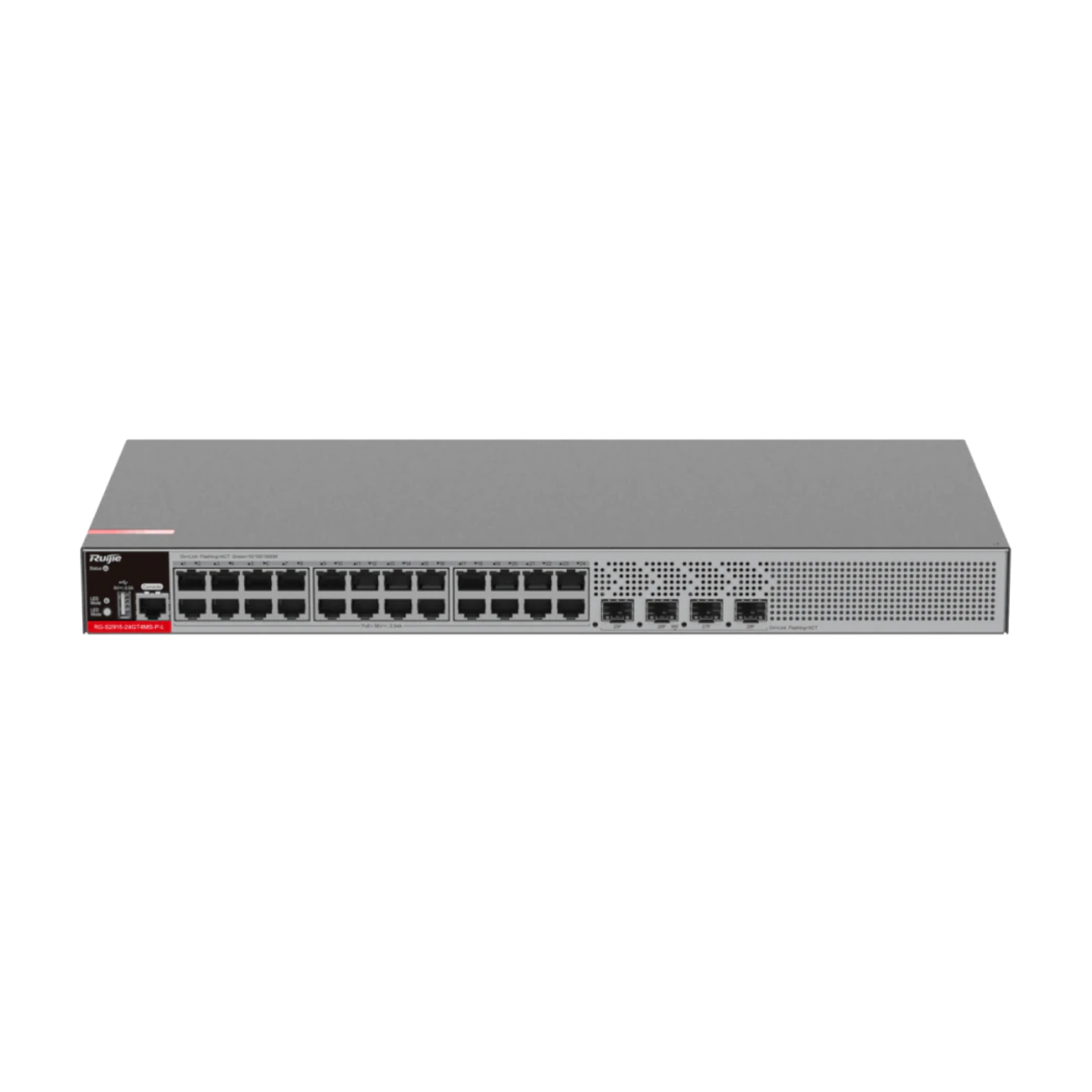 Switch Ruijie RG-S2915-24GT4MS-P-L, 28-PORTOVÝ, 24X Poe+, 4X Sfp