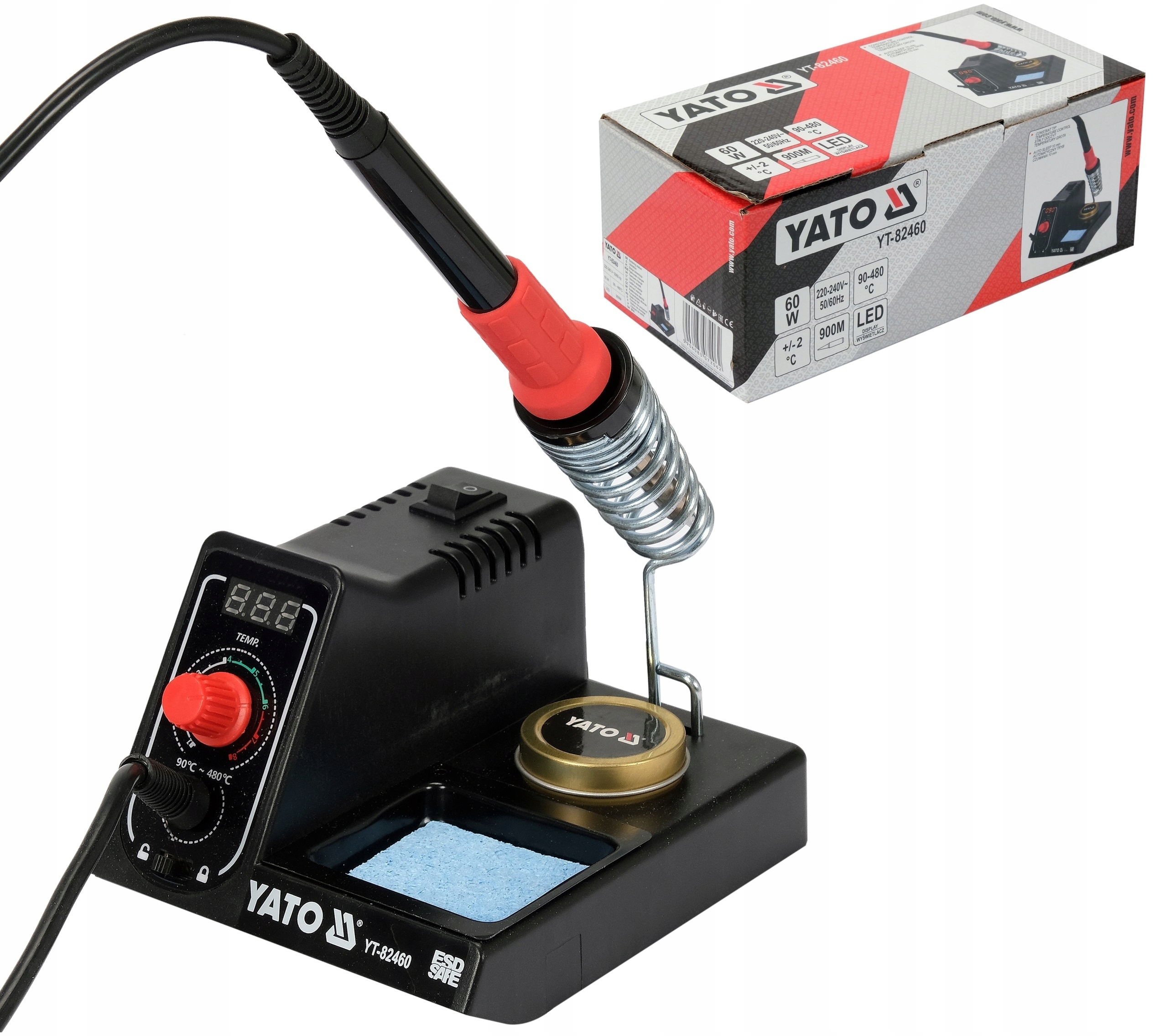 

Stacja Lutownicza Lutownica 60W LCD Grot 900M Yato