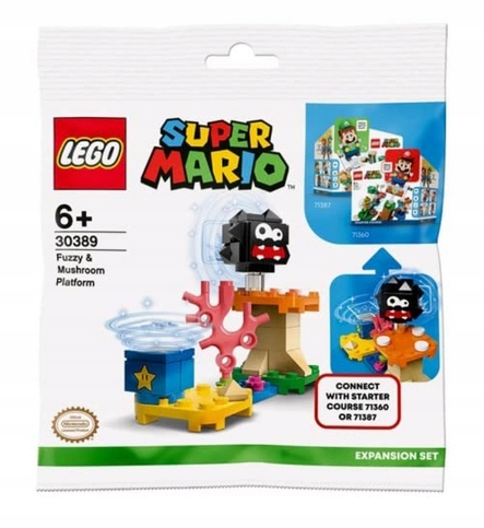 LEGO 30389 SUPER MARIO FUZZY I PLATFORMA Z GRZYBEM POLYBAG
