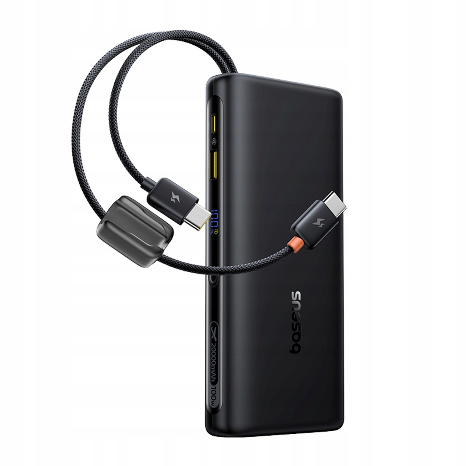 Powerbanka 20000MAH 100W S Vestavěným Displejem A Usb-c Kabely Černá