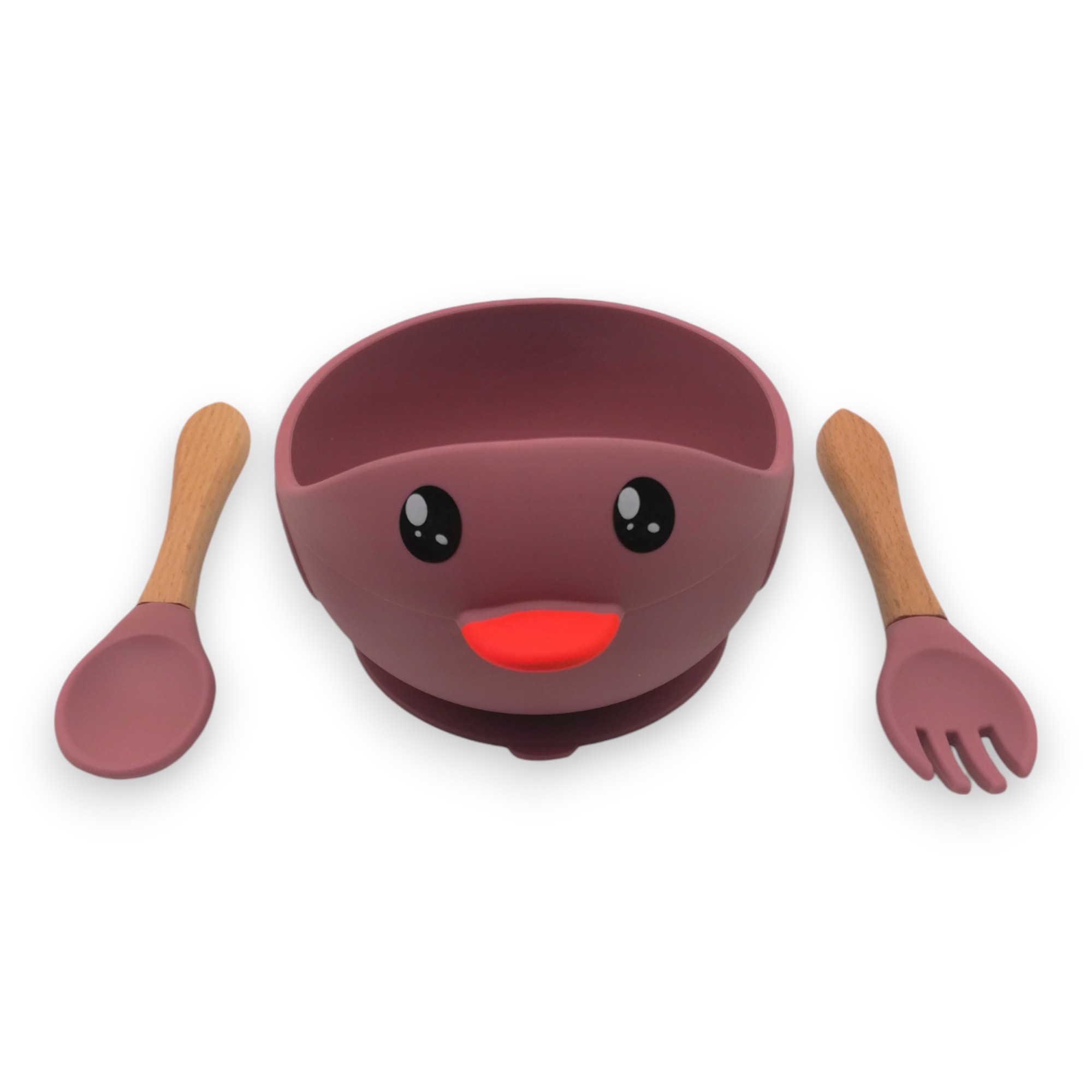 Miseczka z przyssawką silikonowa dla dziecka na przekąski łyżka widelec BLW Marka inna marka