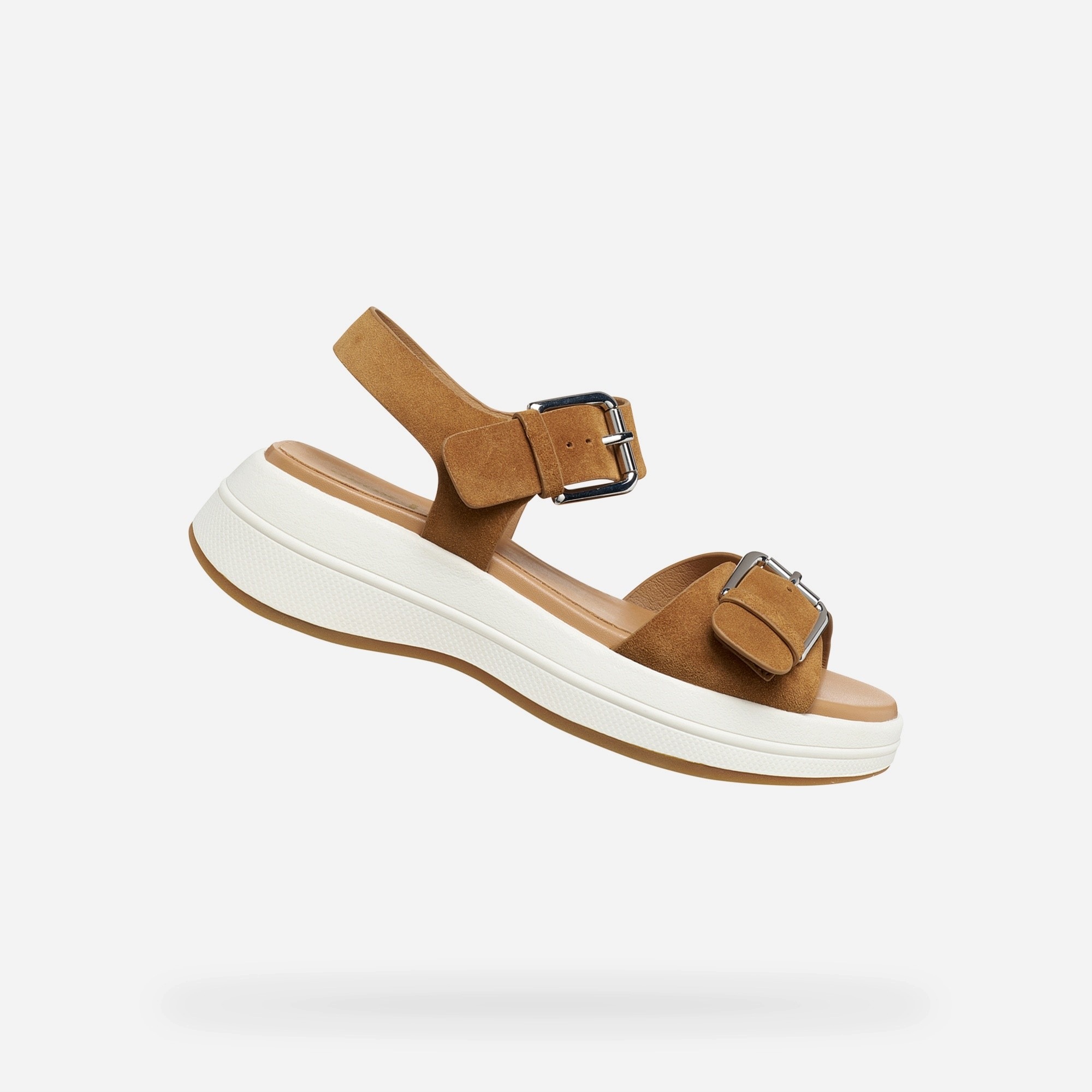 Geox Hnědé dámské sandály Geox Spherica Ecub-3 S