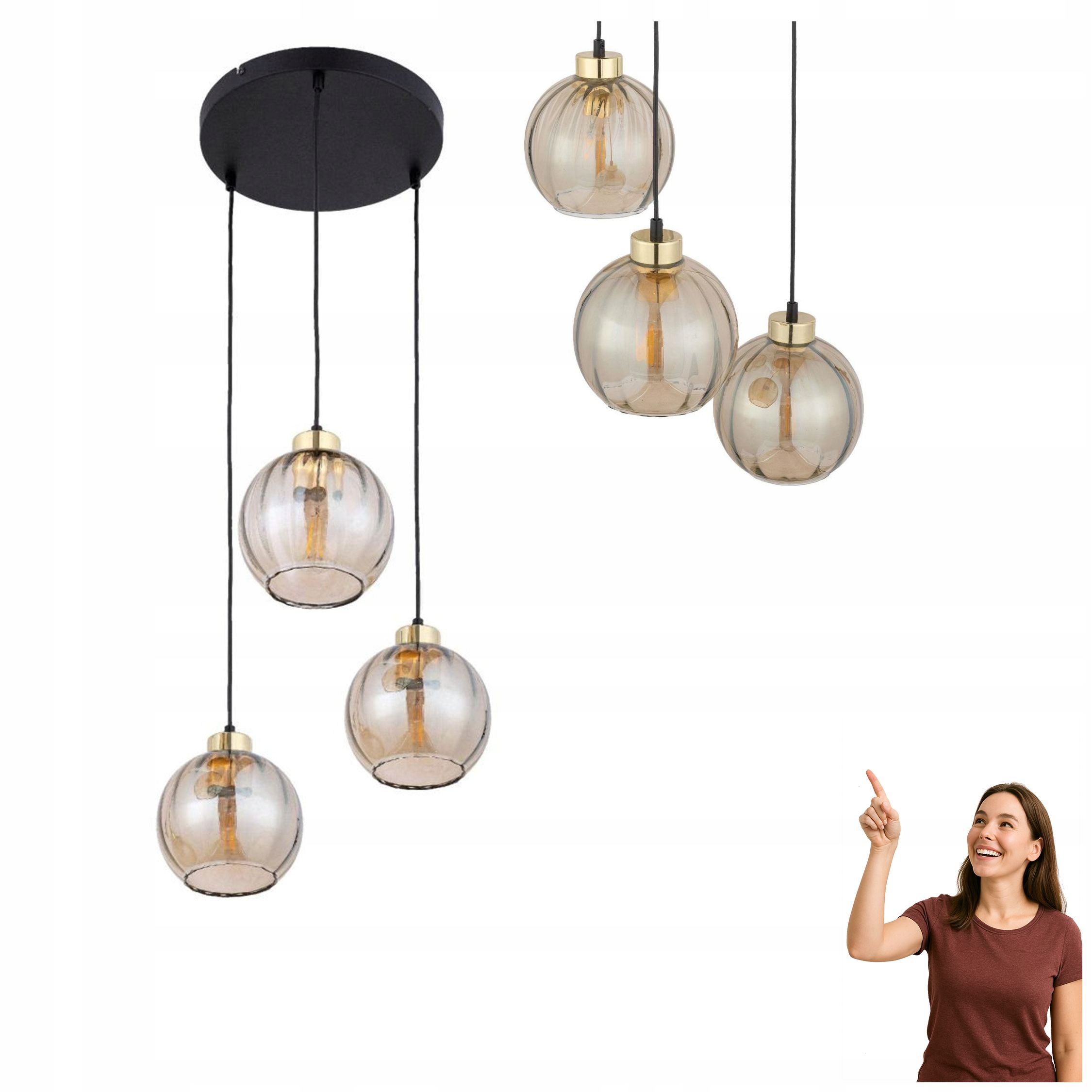 Závesná lampa Devi Amber 4637 Tk Lighting