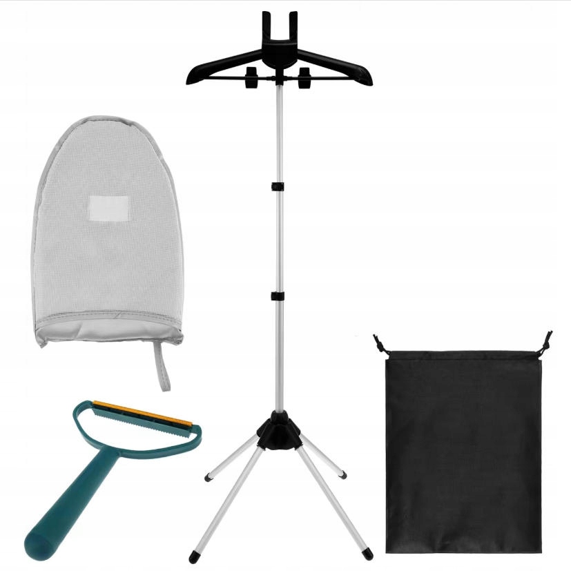 Ręczny stojak na parownicę do ubrań Regulowany, czarny