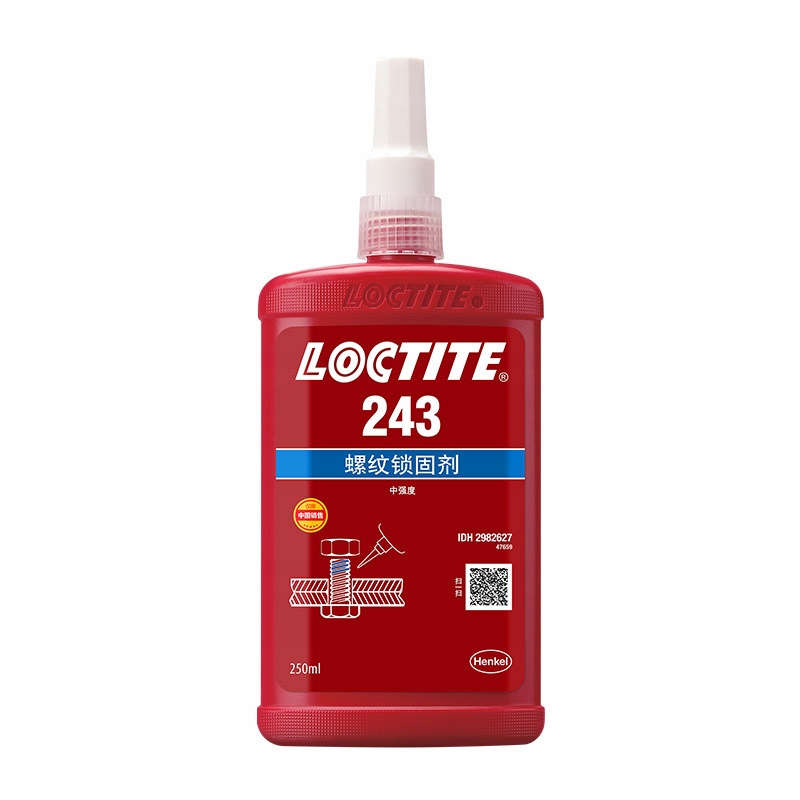 Lepidlo Na Závity Na Skrutky Modré Loctite 243 250 ML Univerzálne Odolné