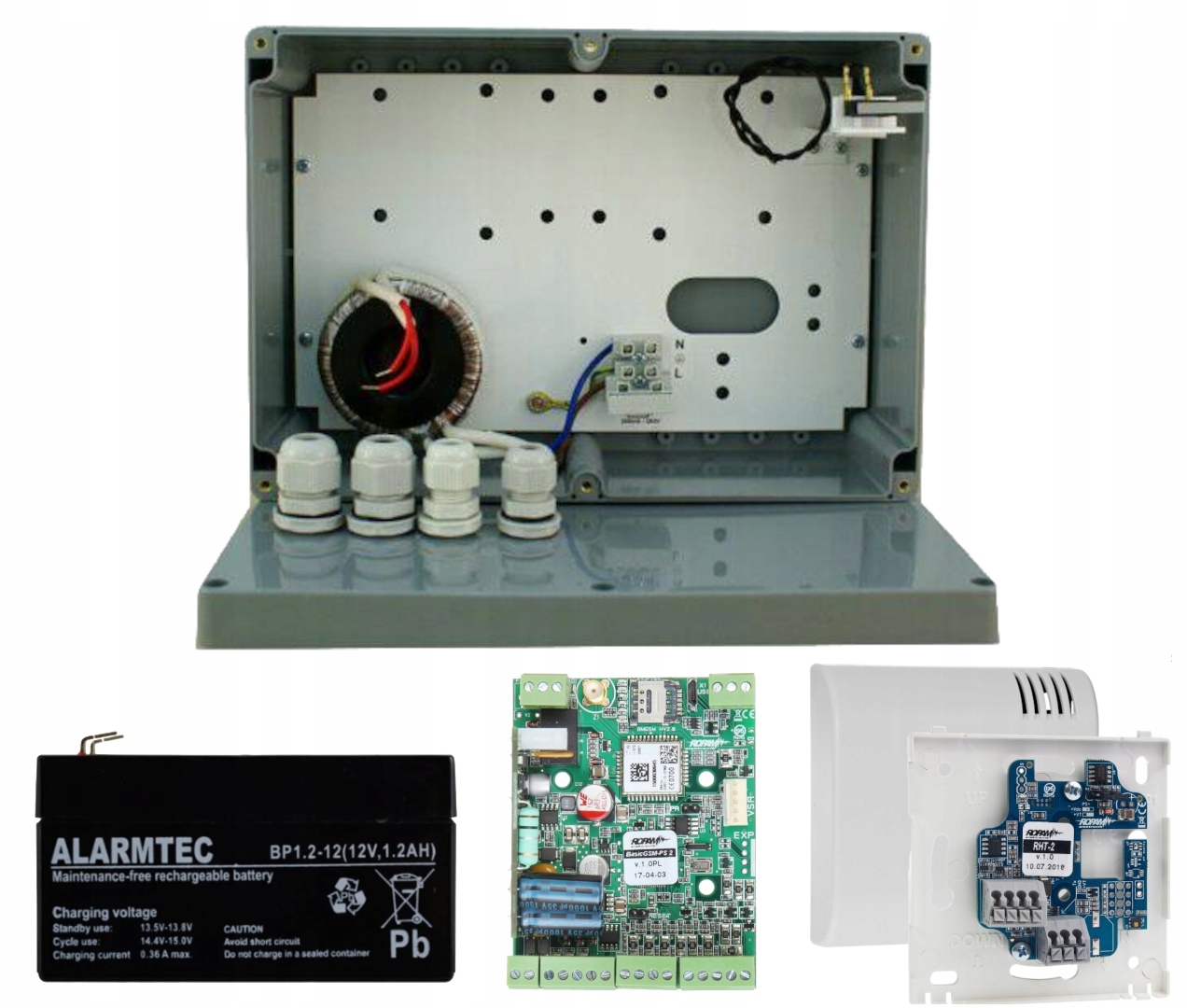 Sada Ropam na kontrolu teploty vlhkosti, modul Gsm IP65