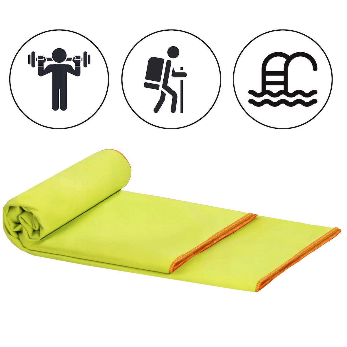 RĘCZNIK KĄPIELOWY SZYBKOSCHNĄCY PLAŻOWY Z MIKROFIBRY 75x150cm SPORTOWY DUŻY Cechy dodatkowe szybkoschnący