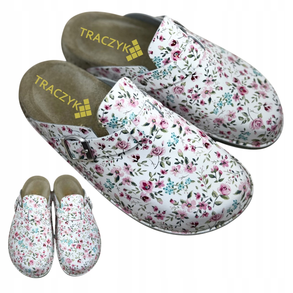 Nazouváky Anatomické Chodítka Fusbet Přírodní Kůže Květiny Profilované vel.