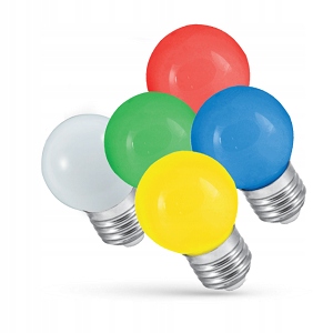 

Żarówka Led kulka E27 1W zielona