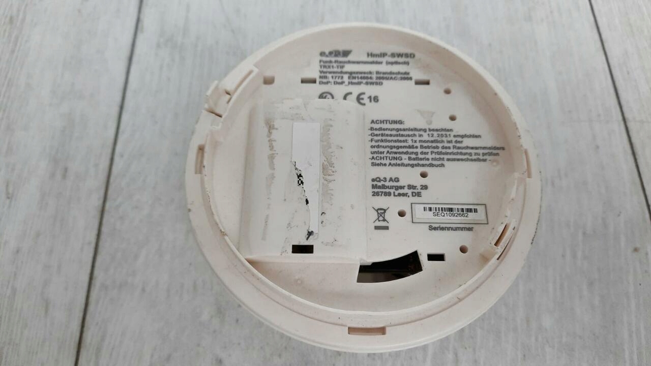 Czujnik dymu HOMEMATIC HmIP-SWSD 142685A0A Typ alarmu bezprzewodowy