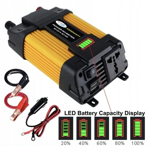 Генератор інвертор 4000w 12V до 220V 2xUSB