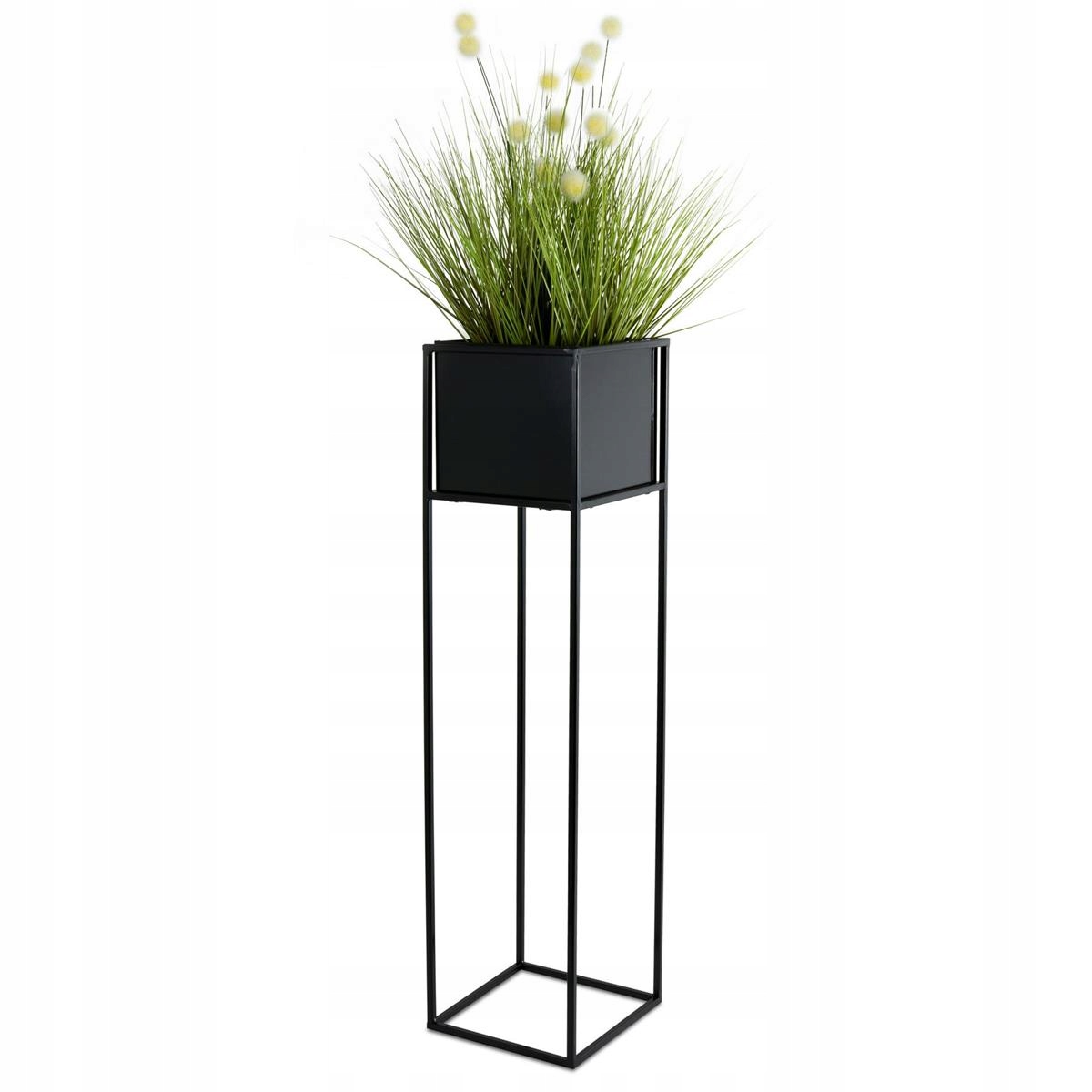 

Nowoczesny kwietnik stojak czarny 90cm stojak loft