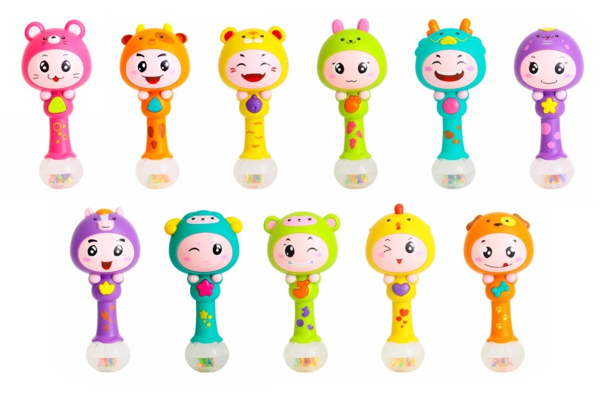 UROCZA GRZECHOTKA dla niemowląt ŚWIECĄCO-GRAJĄCA