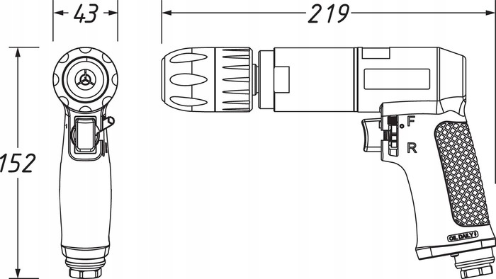 HAZET 9030P 1 Wiertarka Pneumatyczna 1 13m Producent code 9030P 1
