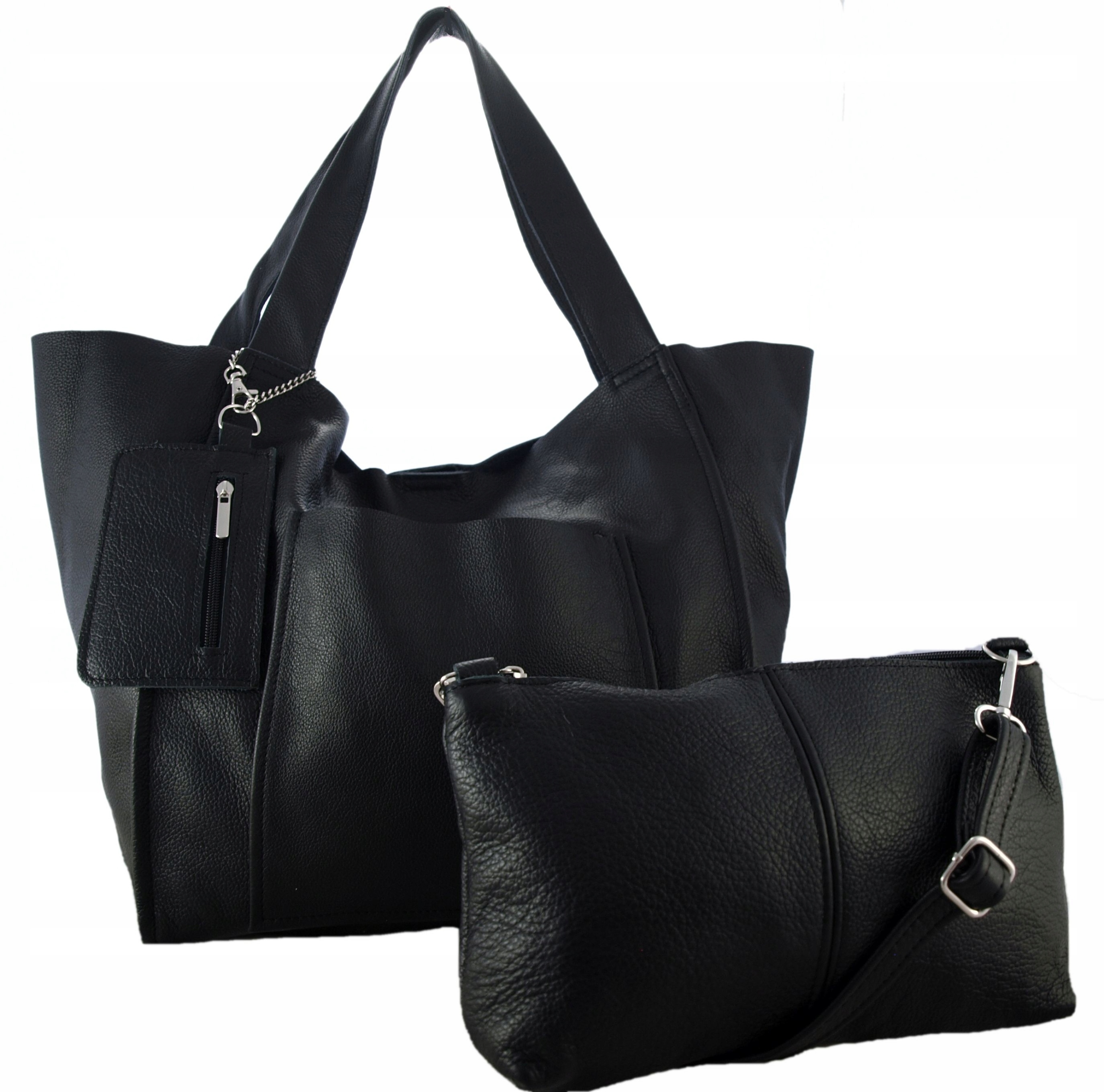 Torebka Skórzana Shopper Skóra Naturalna Model 2w1 Vera {elle