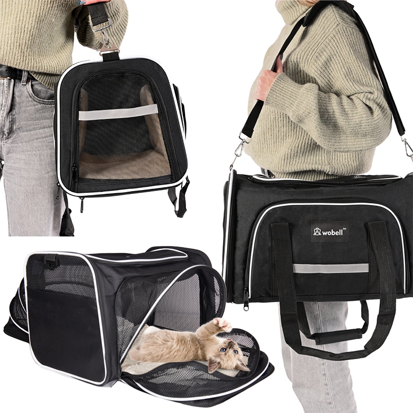 Torba Transportowa Kota Psa Transporter Rozkładany Do 8KG Duży Wentylacja