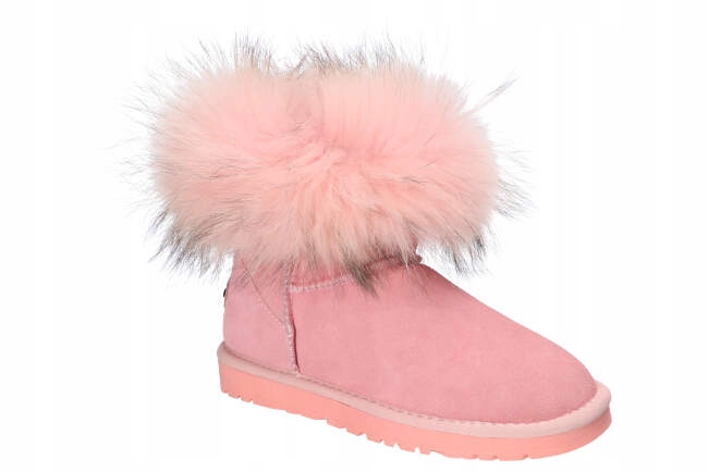 B054 ŚNIEGOWCE EMU BUTY ZIMOWE SKÓRZANE FUTRO P 39