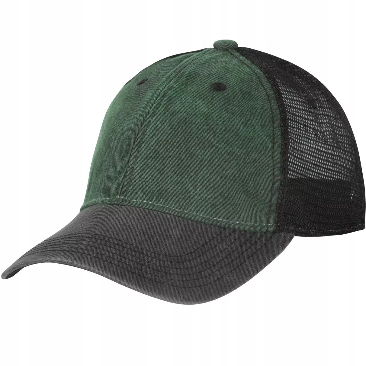 Czapka Helikon Trucker DW Green/Washed Blk