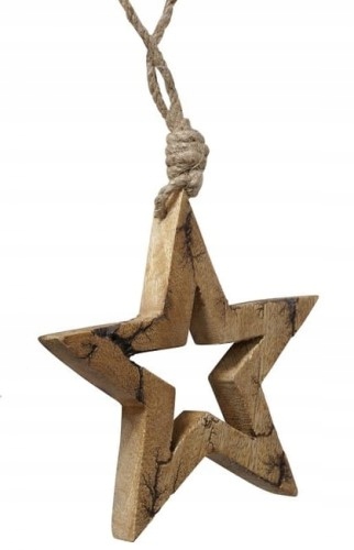 

Zawieszka Gwiazdka Drewniana 14 CM