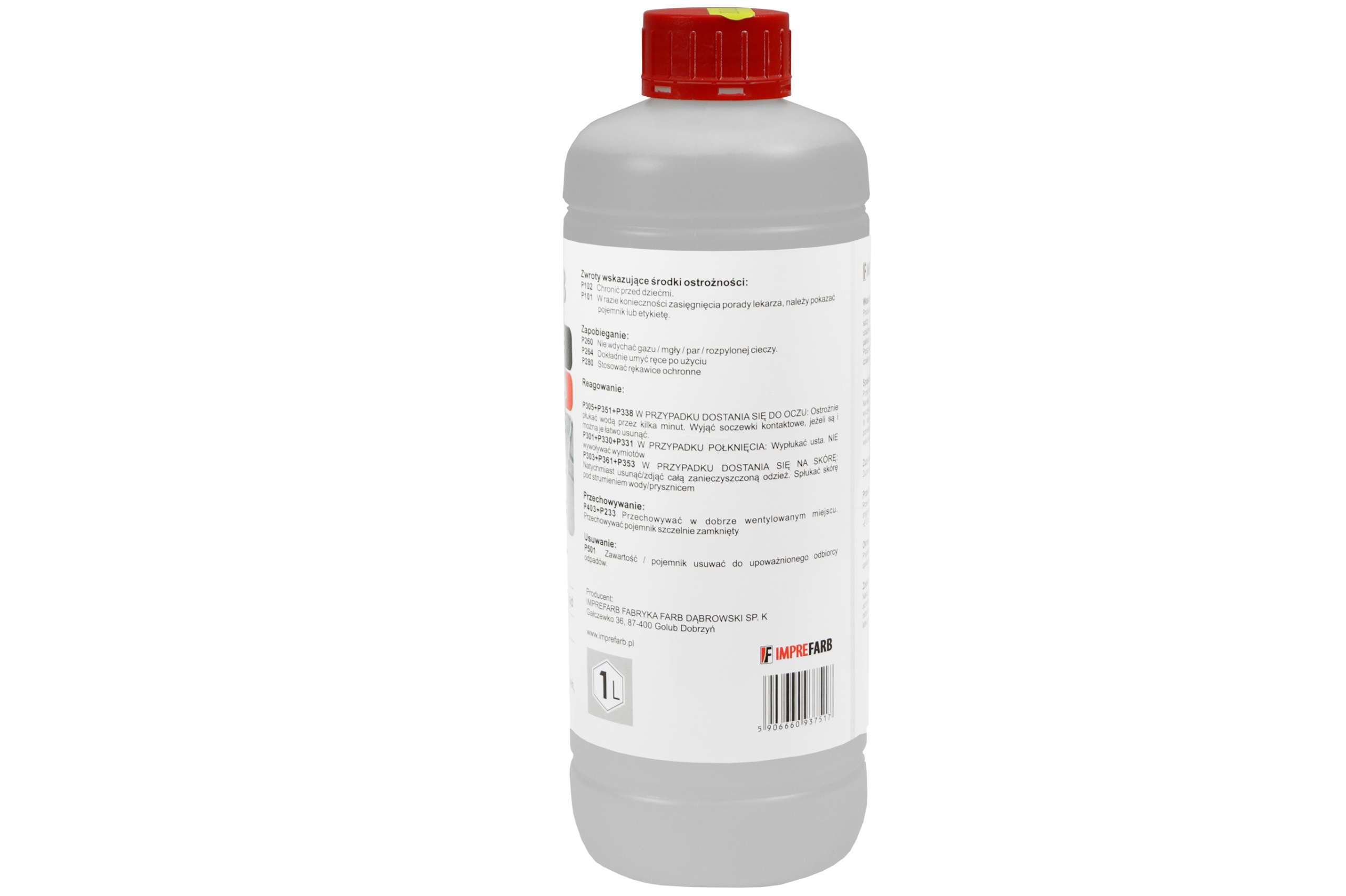 Środek do usuwania rdzy z kostki brukowej 1L RDZA EAN (GTIN) 5906660937517