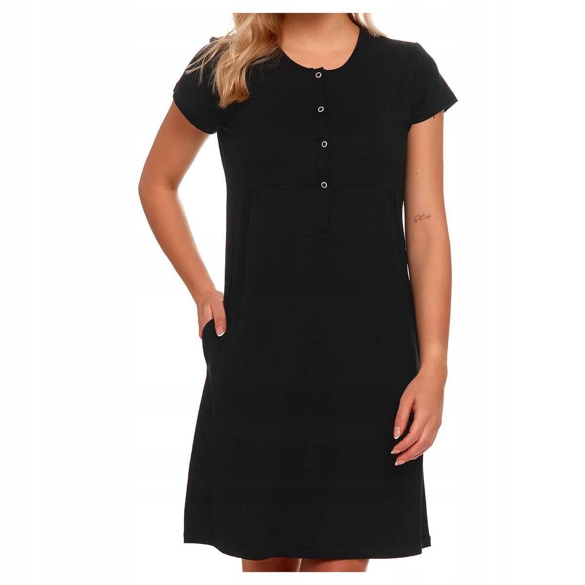 Doctornap Košile noční z bambusu s krátkým rukávem Tw 9941 černá XL