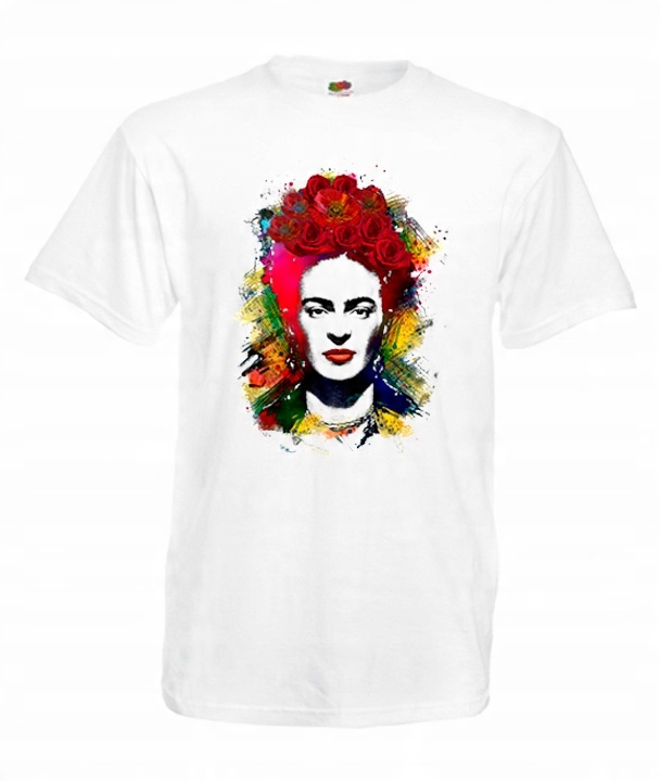 

L Koszulka Męska Frida Kahlo Kwiaty Meksyk Wzór
