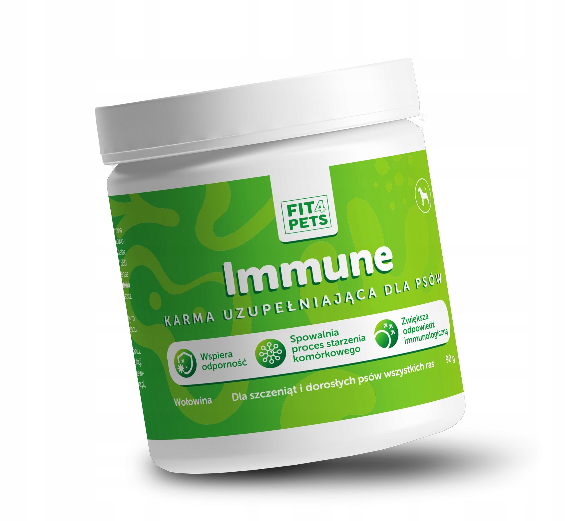 SUPLEMENT FIT4PETS DLA PS&Oacute;W WSPIERAJĄCA UKŁAD IMMUNOLOGICZNY 90G PRZYSMAK