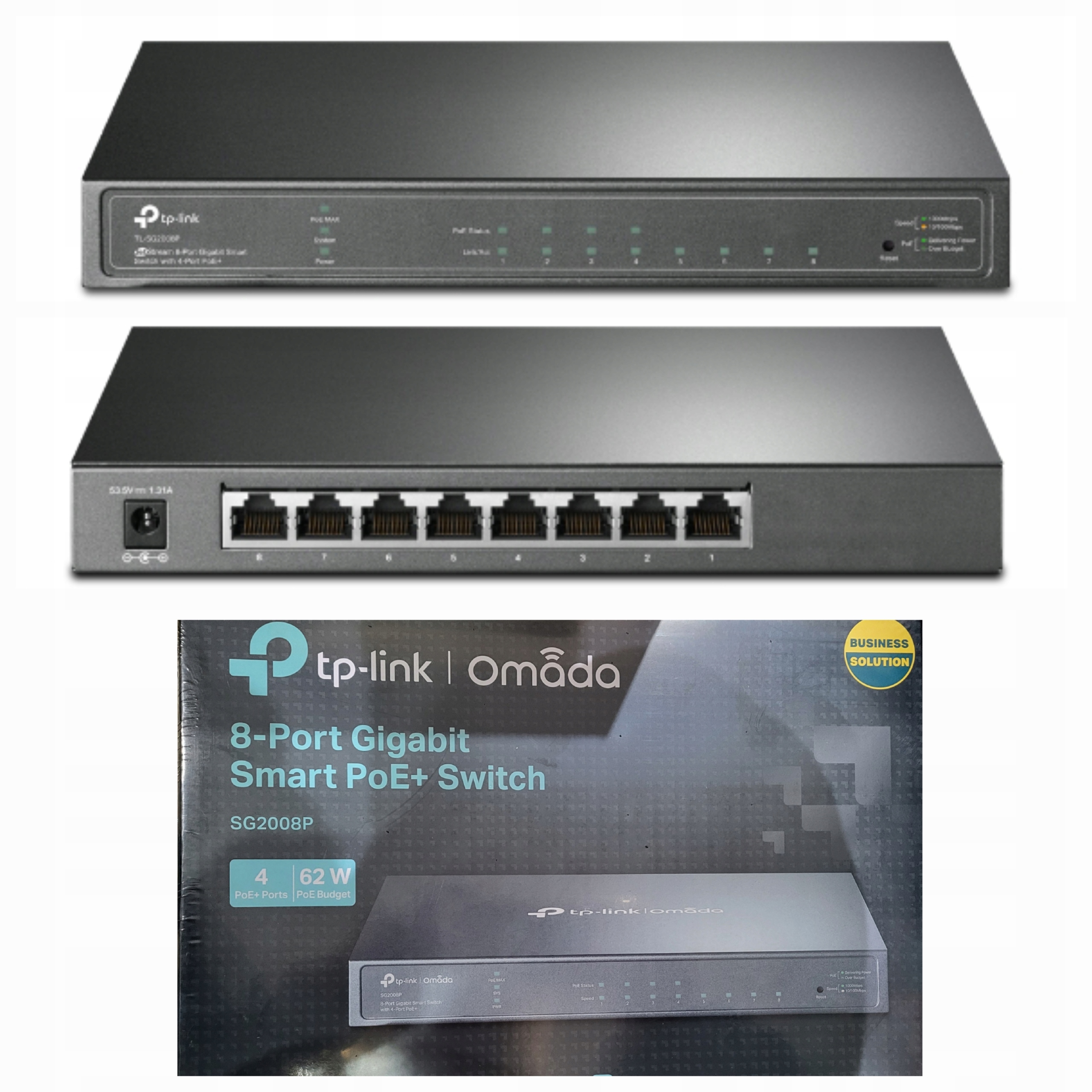 TP-Link TL-SG2008P JetStream 8-Port Gigabit Smart Switch/ 4x PoE+