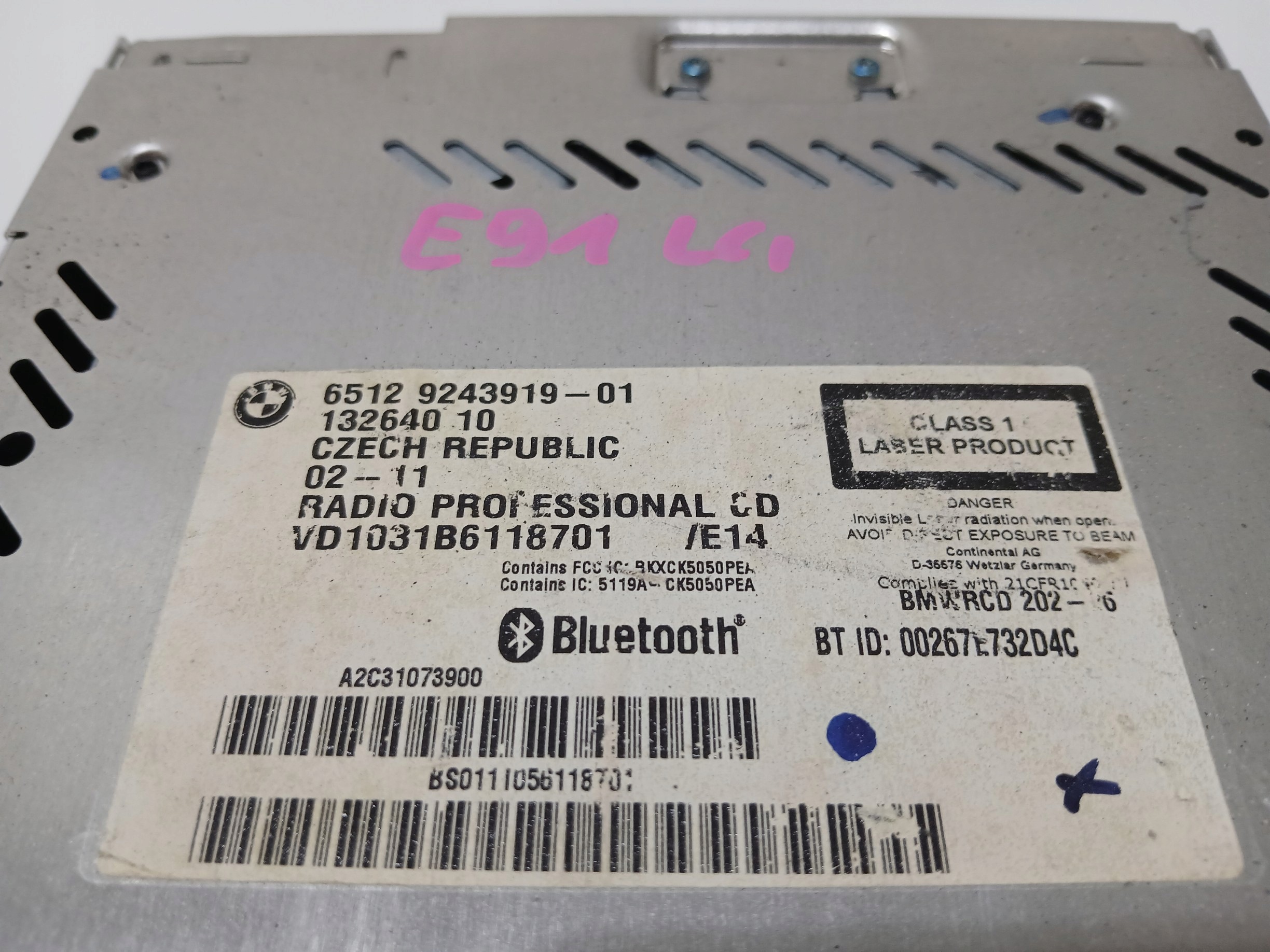 RADIO CD BMW E90 E91 LCI 9243919