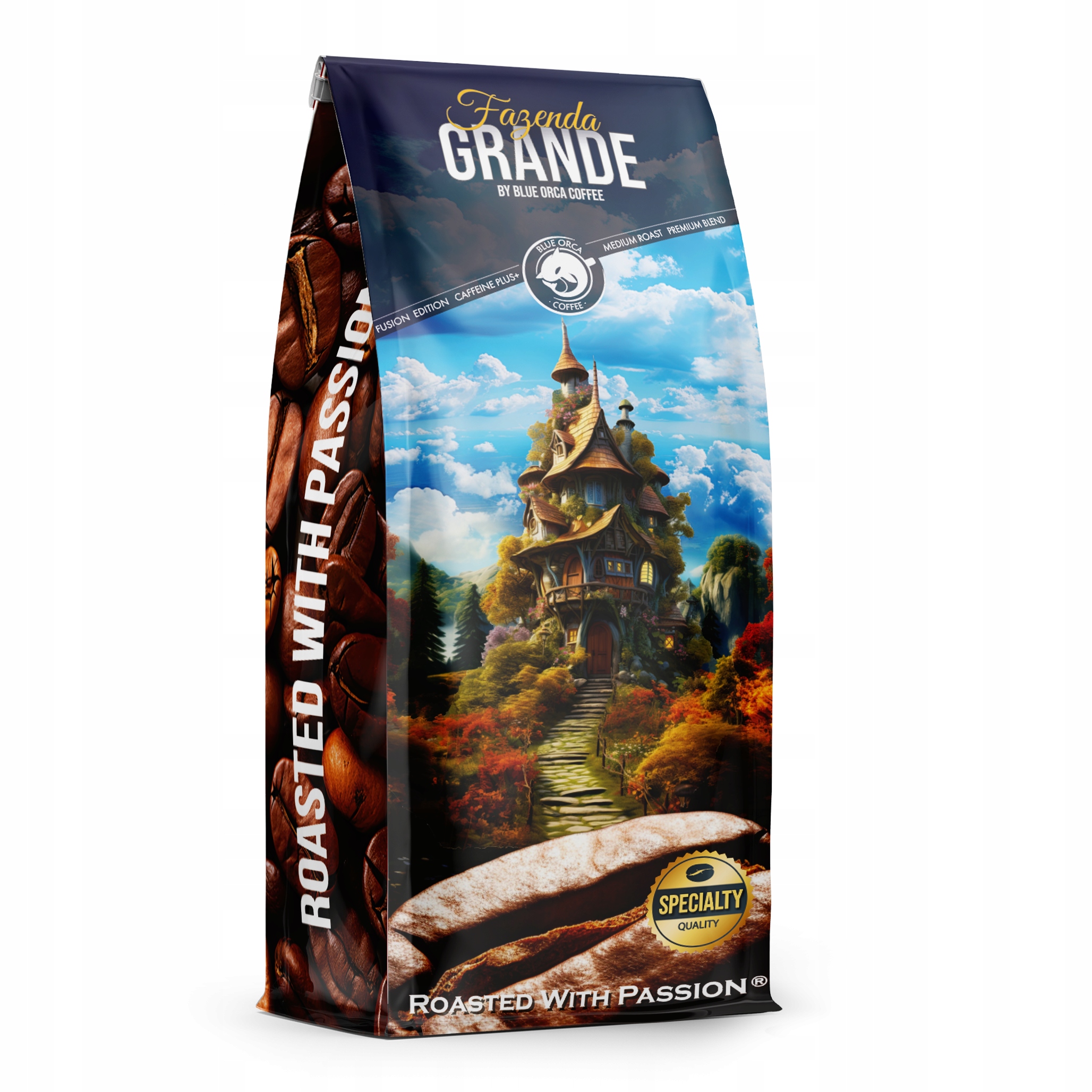Káva zrnková 1 kg Fazenda Grande Fusion Premium Edition Blue Orca Dárek
