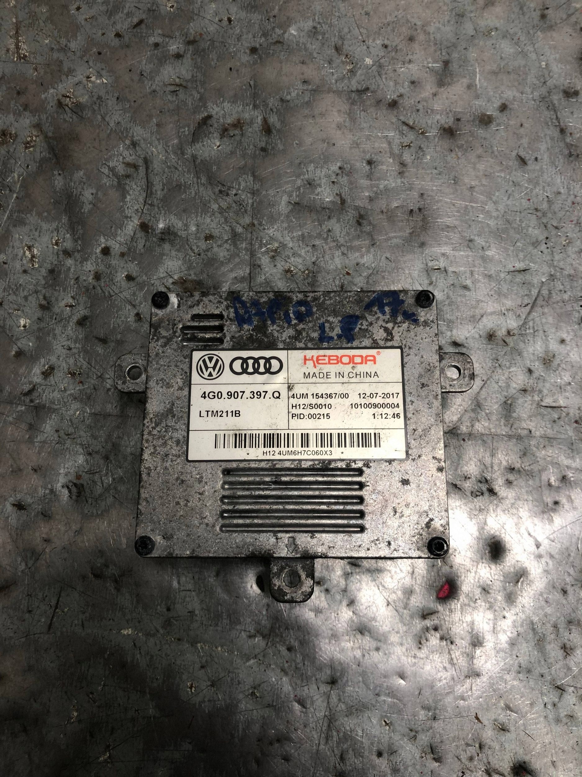 control unit XENON left front SKODA RAPID 4G0907397Q