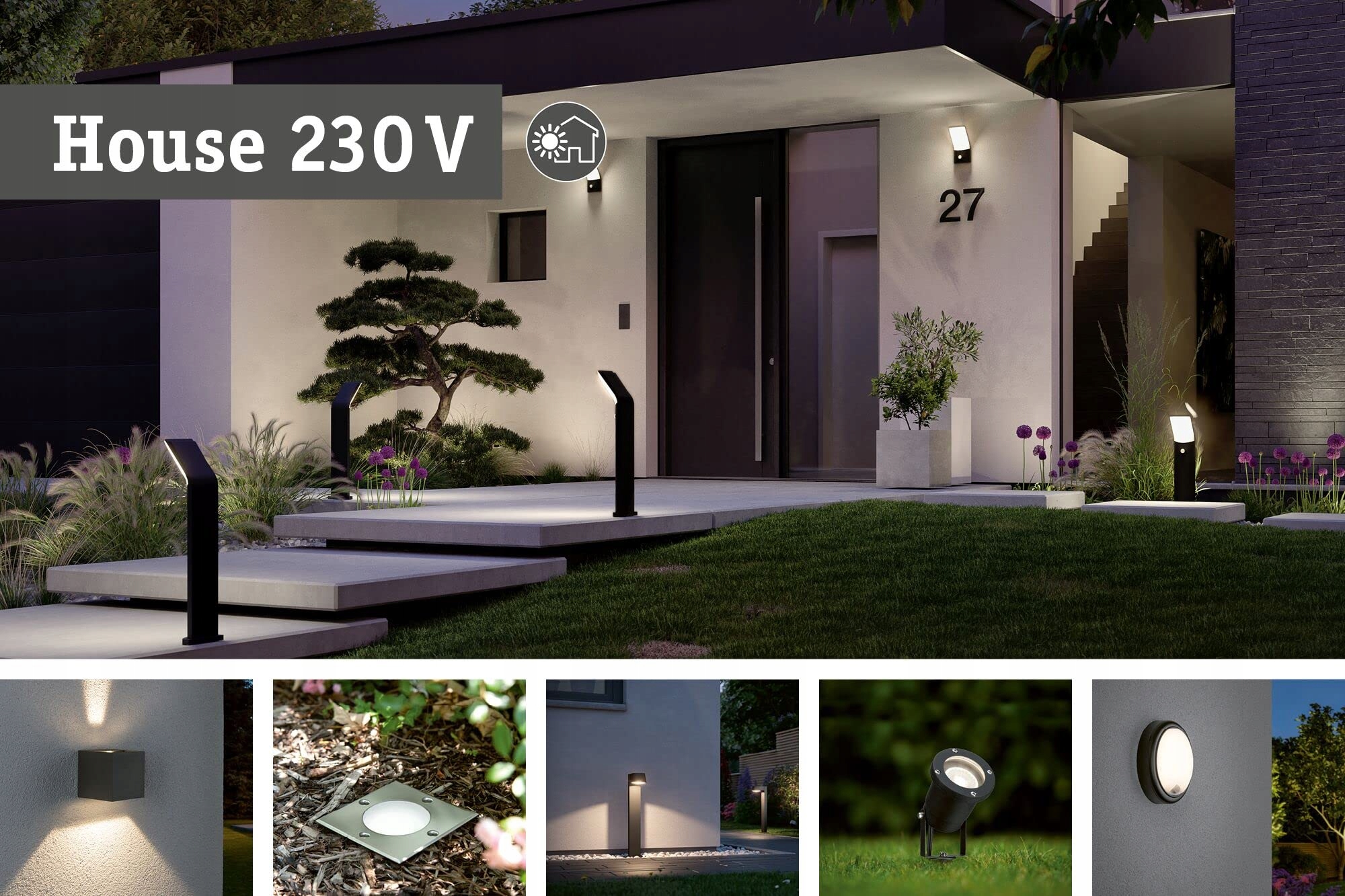 PAULMANN LED Lampa Zewnętrzna Capea IP44 6W Ciepła Biel Czarna Aluminiowa — miniatura 7