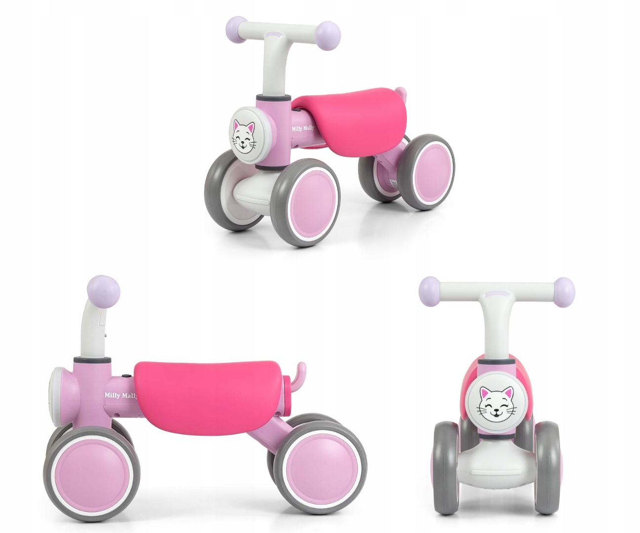 Milly Mally Pojazd jeździk York Pink Na Roczek 12m+